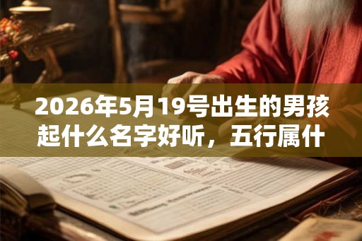 2026年5月19号出生的男孩起什么名字好听，五行属什么