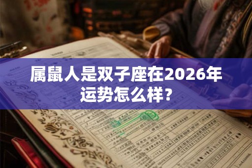 属鼠人是双子座在2026年运势怎么样？