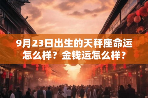 9月23日出生的天秤座命运怎么样?金钱运怎么样? 9月23日出生的天秤座命运怎么样?金钱运怎么样?
