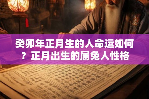 癸卯年正月生的人命运如何？正月出生的属兔人性格