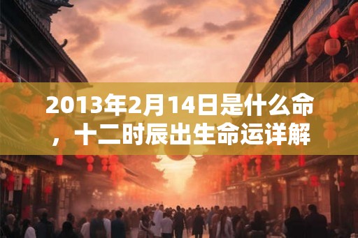 2013年2月14日是什么命，十二时辰出生命运详解