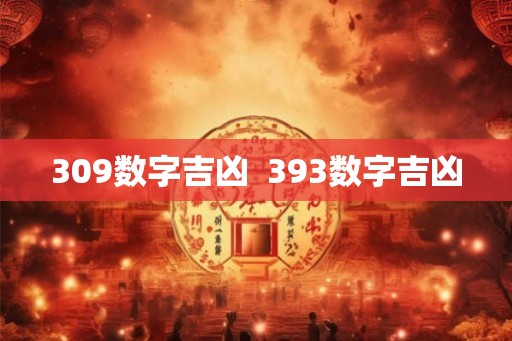 309数字吉凶  393数字吉凶
