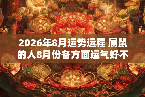 2026年8月运势运程 属鼠的人8月份各方面运气好不好