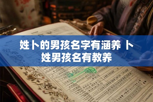 姓卜的男孩名字有涵养 卜姓男孩名有教养