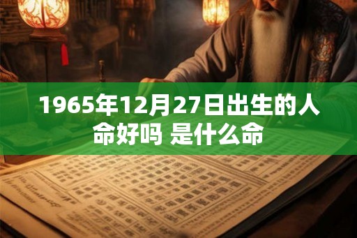 1965年12月27日出生的人命好吗 是什么命