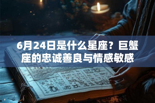 6月24日是什么星座？巨蟹座的忠诚善良与情感敏感