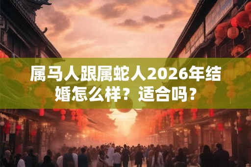 属马人跟属蛇人2026年结婚怎么样？适合吗？