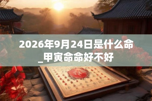 2026年9月24日是什么命_甲寅命命好不好
