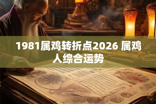 1981属鸡转折点2026 属鸡人综合运势