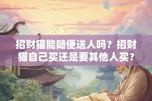 招财猫能随便送人吗？招财猫自己买还是要其他人买？