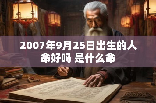 2007年9月25日出生的人命好吗 是什么命
