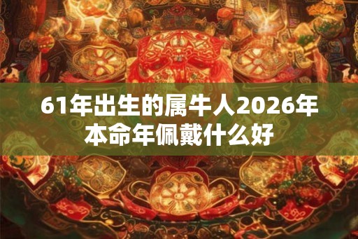 61年出生的属牛人2026年本命年佩戴什么好