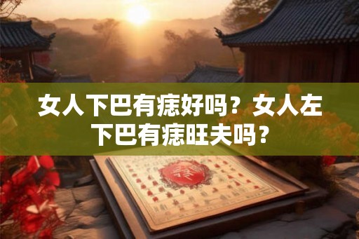 女人下巴有痣好吗？女人左下巴有痣旺夫吗？
