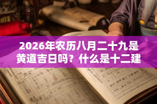 2026年农历八月二十九是黄道吉日吗？什么是十二建星？