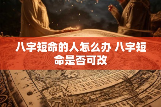 八字短命的人怎么办 八字短命是否可改