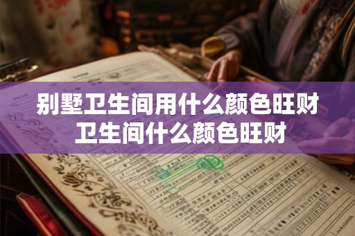 别墅卫生间用什么颜色旺财 卫生间什么颜色旺财