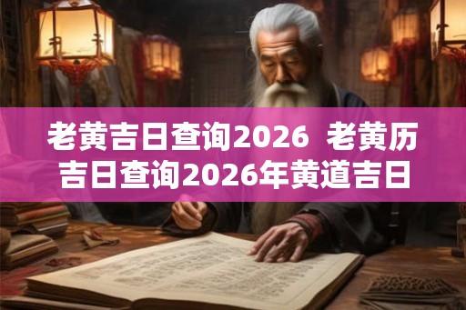 老黄吉日查询2026  老黄历吉日查询2026年黄道吉日一览表
