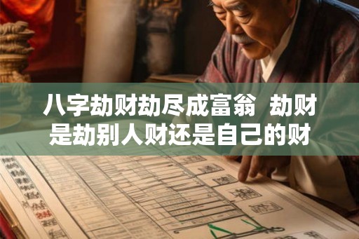 八字劫财劫尽成富翁  劫财是劫别人财还是自己的财