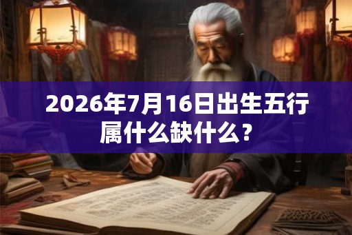 2026年7月16日出生五行属什么缺什么？