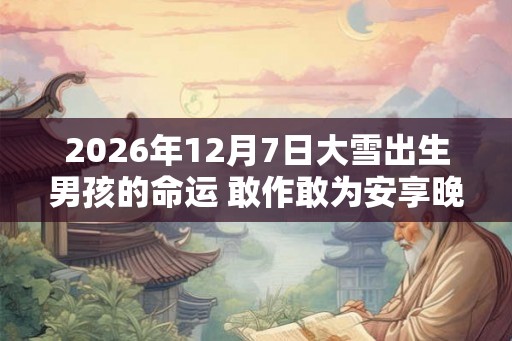 2026年12月7日大雪出生男孩的命运 敢作敢为安享晚年