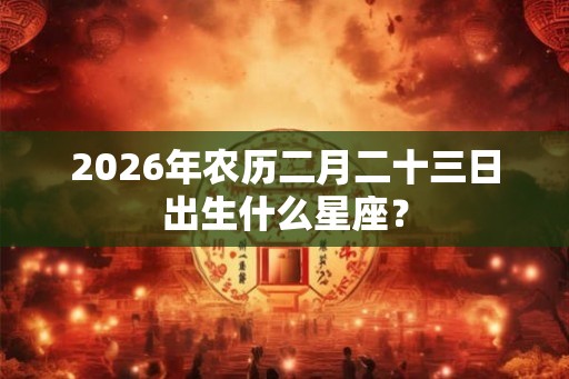 2026年农历二月二十三日出生什么星座？