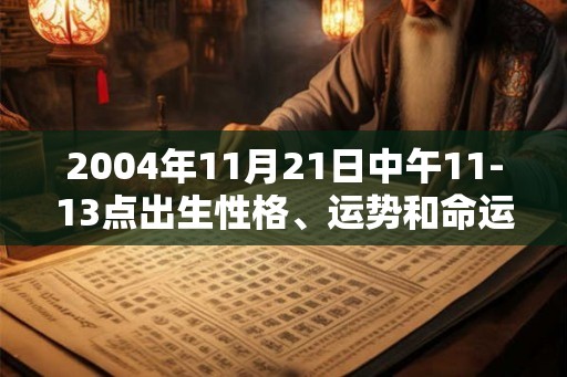 2004年11月21日中午11-13点出生性格、运势和命运