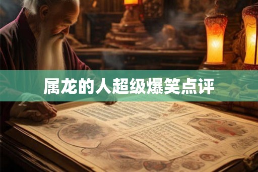 属龙的人超级爆笑点评