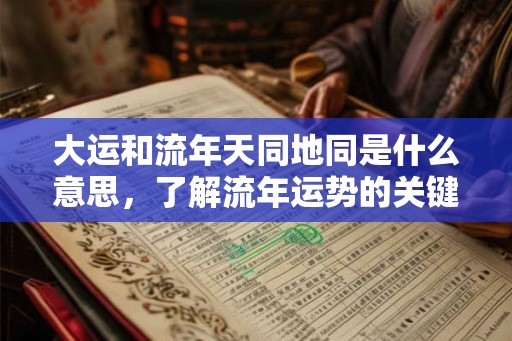 大运和流年天同地同是什么意思，了解流年运势的关键
