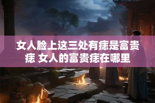 女人脸上这三处有痣是富贵痣 女人的富贵痣在哪里