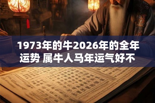 1973年的牛2026年的全年运势 属牛人马年运气好不好
