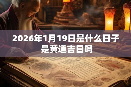 2026年1月19日是什么日子 是黄道吉日吗
