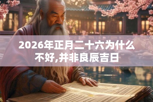 2026年正月二十六为什么不好,并非良辰吉日