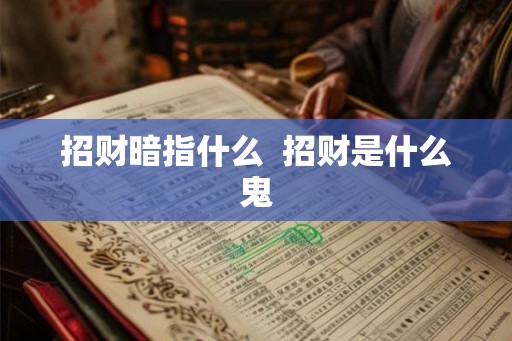招财暗指什么  招财是什么鬼