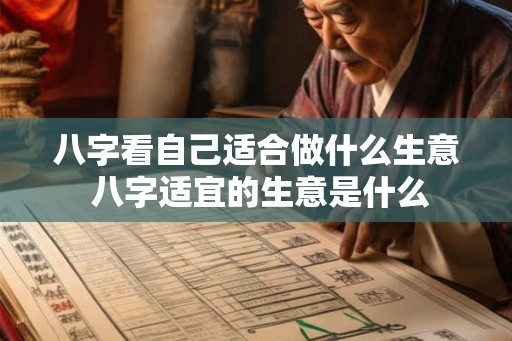 八字看自己适合做什么生意 八字适宜的生意是什么