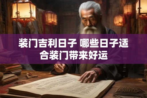 装门吉利日子 哪些日子适合装门带来好运