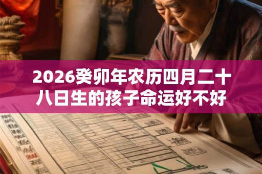 2026癸卯年农历四月二十八日生的孩子命运好不好