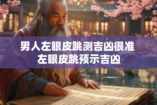 男人左眼皮跳测吉凶很准 左眼皮跳预示吉凶