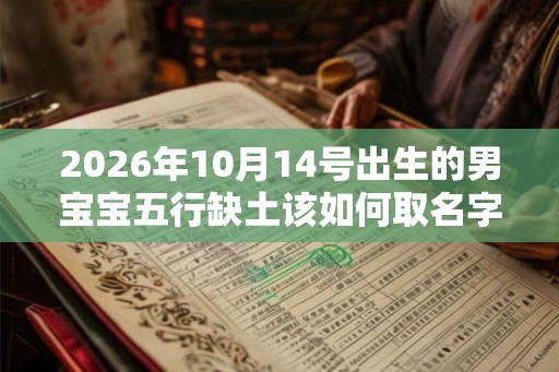 2026年10月14号出生的男宝宝五行缺土该如何取名字