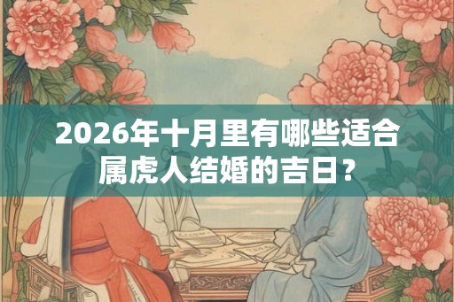 2026年十月里有哪些适合属虎人结婚的吉日？