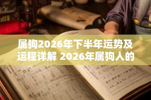 属狗2026年下半年运势及运程详解 2026年属狗人的全年每月运势 属狗2026年下半年运势及运程详解 2026年属狗人的全年每月运势