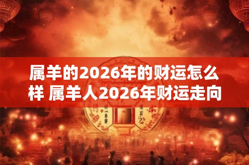 属羊的2026年的财运怎么样 属羊人2026年财运走向