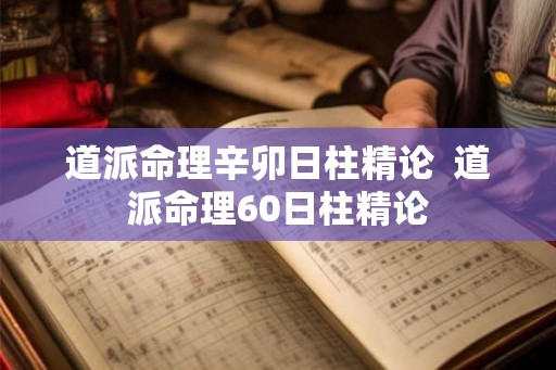道派命理辛卯日柱精论  道派命理60日柱精论