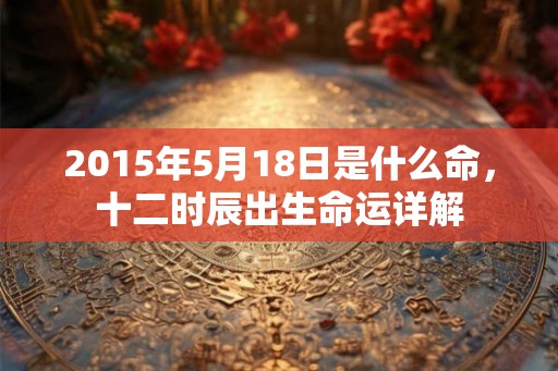 2015年5月18日是什么命，十二时辰出生命运详解