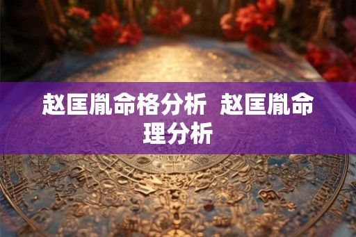 赵匡胤命格分析  赵匡胤命理分析