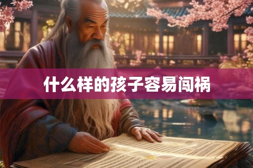 什么样的孩子容易闯祸