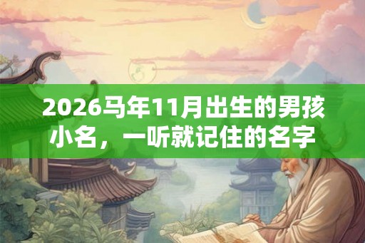 2026马年11月出生的男孩小名，一听就记住的名字