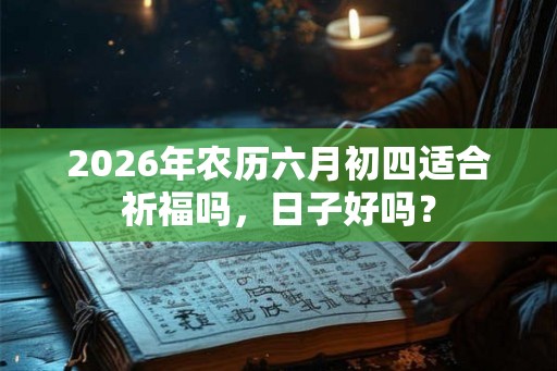 2026年农历六月初四适合祈福吗，日子好吗？