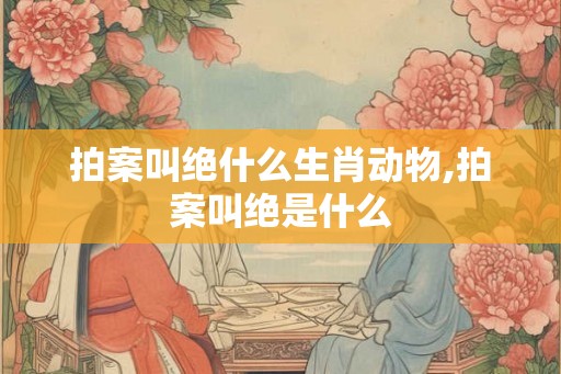 拍案叫绝什么生肖动物,拍案叫绝是什么