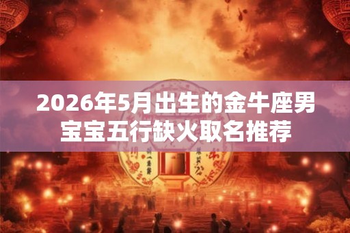 2026年5月出生的金牛座男宝宝五行缺火取名推荐