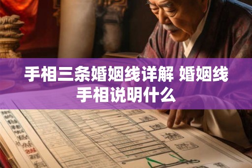 手相三条婚姻线详解 婚姻线手相说明什么